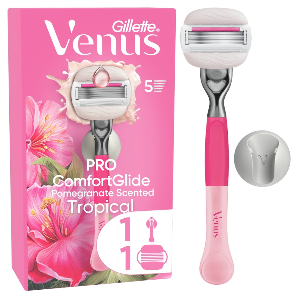 image 1 of GILLETTE Venus PRO ComfortGlide Pomegranate Scented Tropical Razor