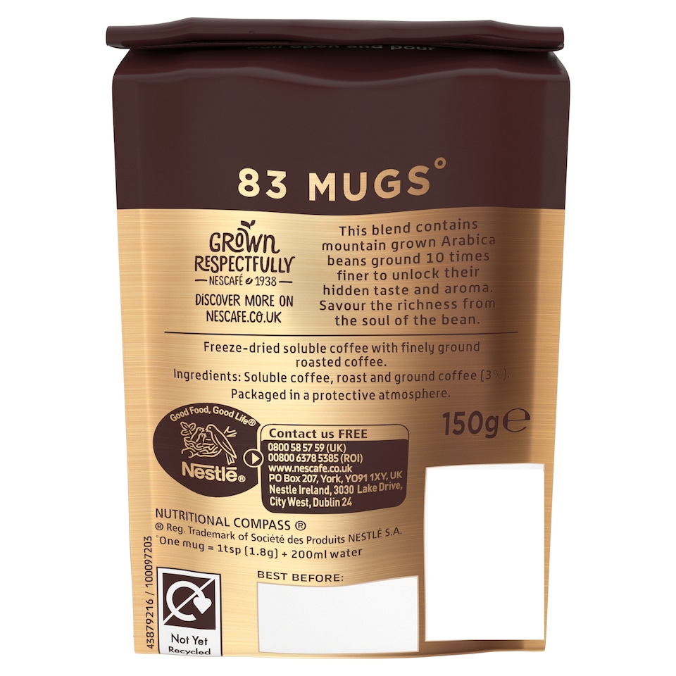 image 1 of Nescafe Gold Blend Coffee Soft Pack 150G