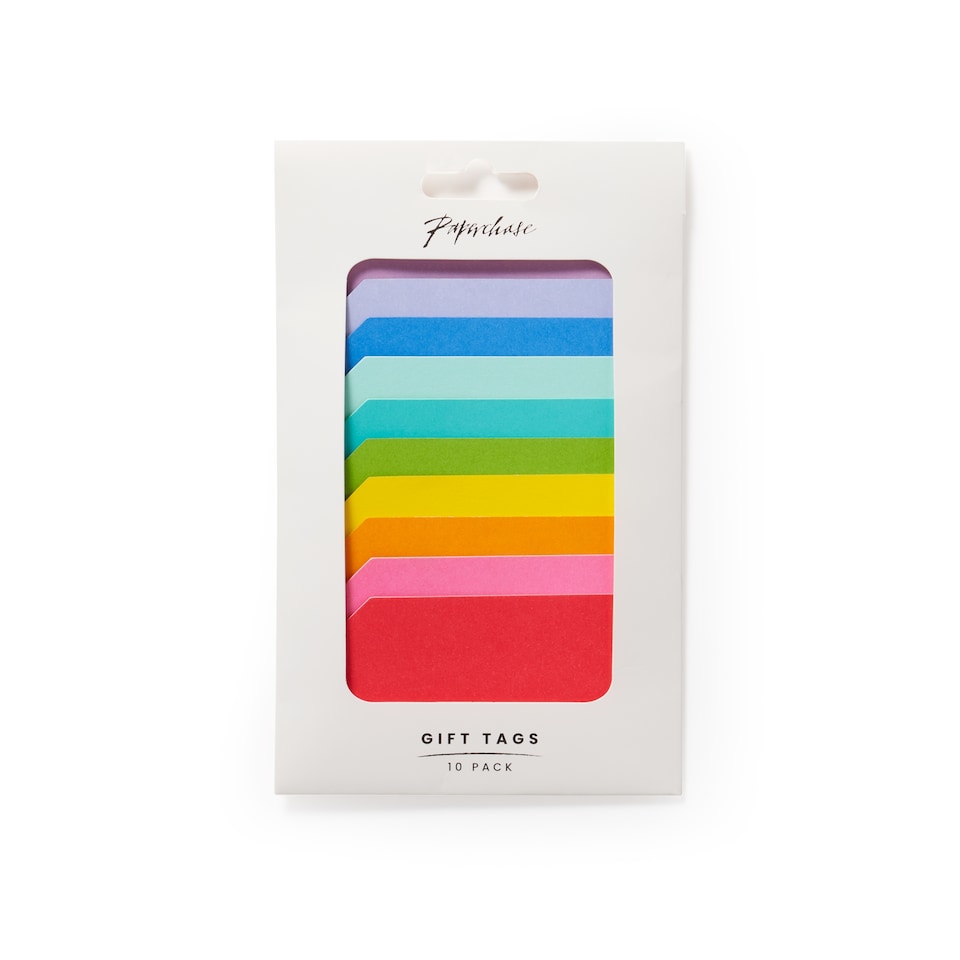 image 1 of Paperchase Rainbow 10 Pack Gift Tags