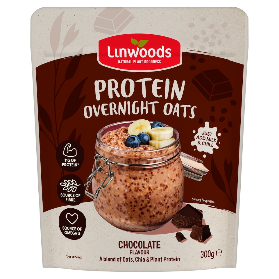 image 1 of Linwoods Protein Overnight Oats Chocolate Flavour 300g