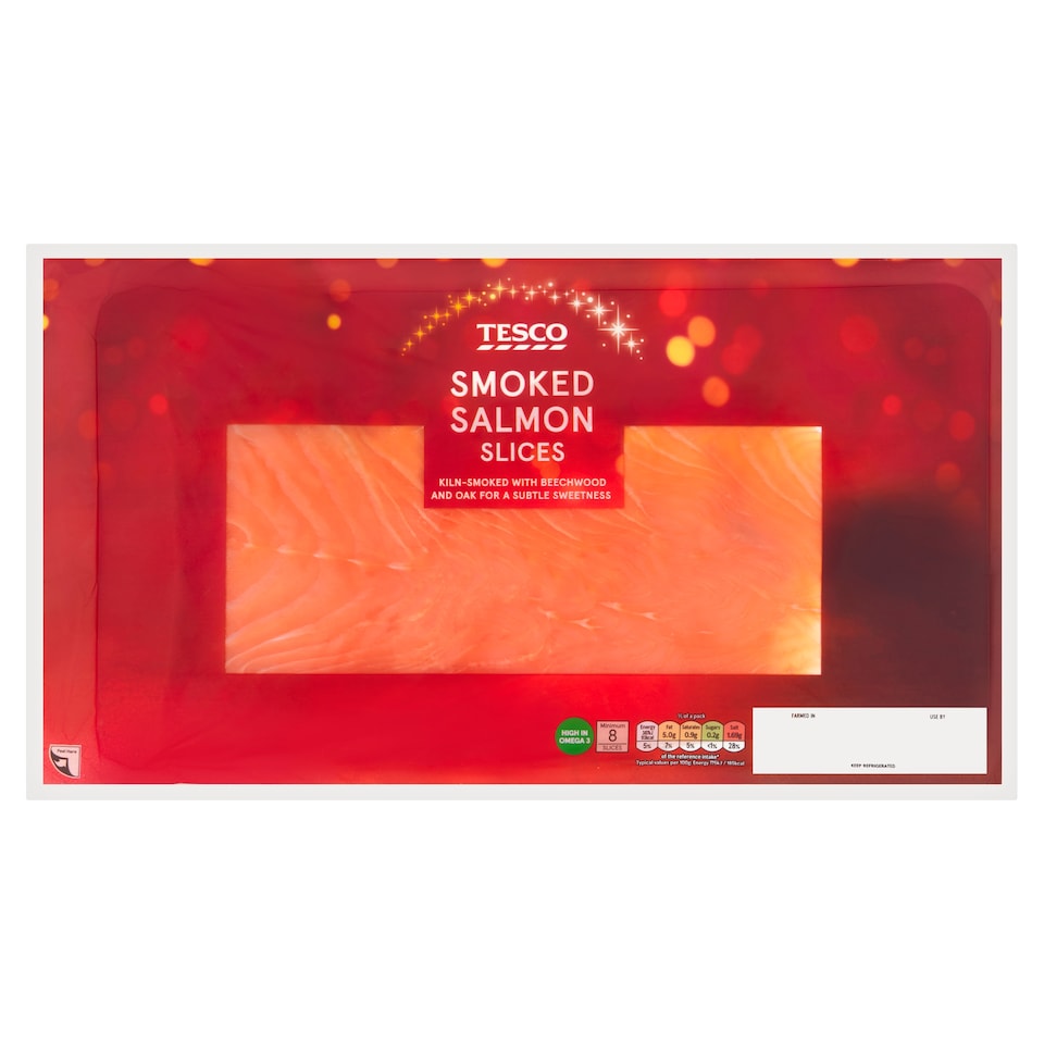 Tesco Smoked Salmon Slices 250G