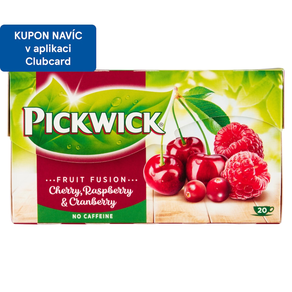 Obrázek 1 pro produkt Pickwick Fruit Fusion Ovocnobylinný aromatizovaný čaj s třešněmi malinami a brusinkami 20 x 2g (40g)