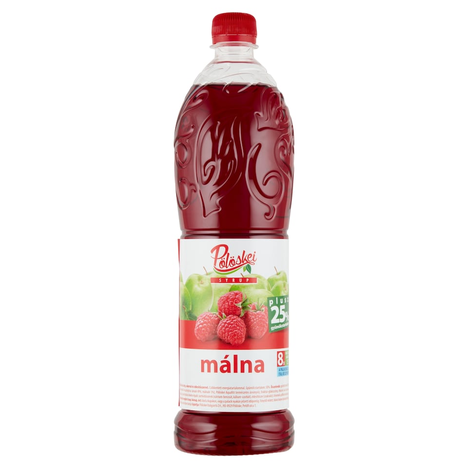 Pölöskei málna ízű szörp cukorral és édesítőszerrel 1 l