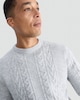 image 3 of F&F Crew Neck Cable Knit Jumper in Grey