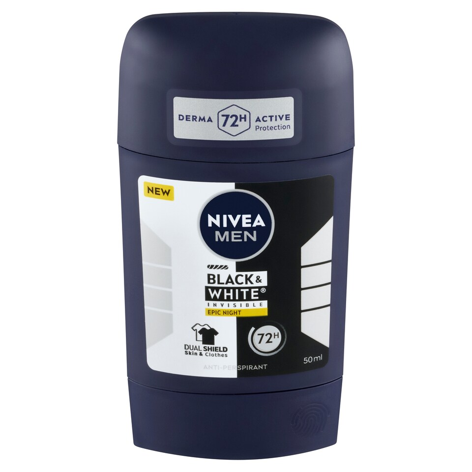 obrázok 1 z Nivea Black & White Invisible Epic Night Tuhý antiperspirant 50 ml