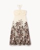 image 5 of The F&F Edit Palm Print Halterneck Midi Dress in Multi Red
