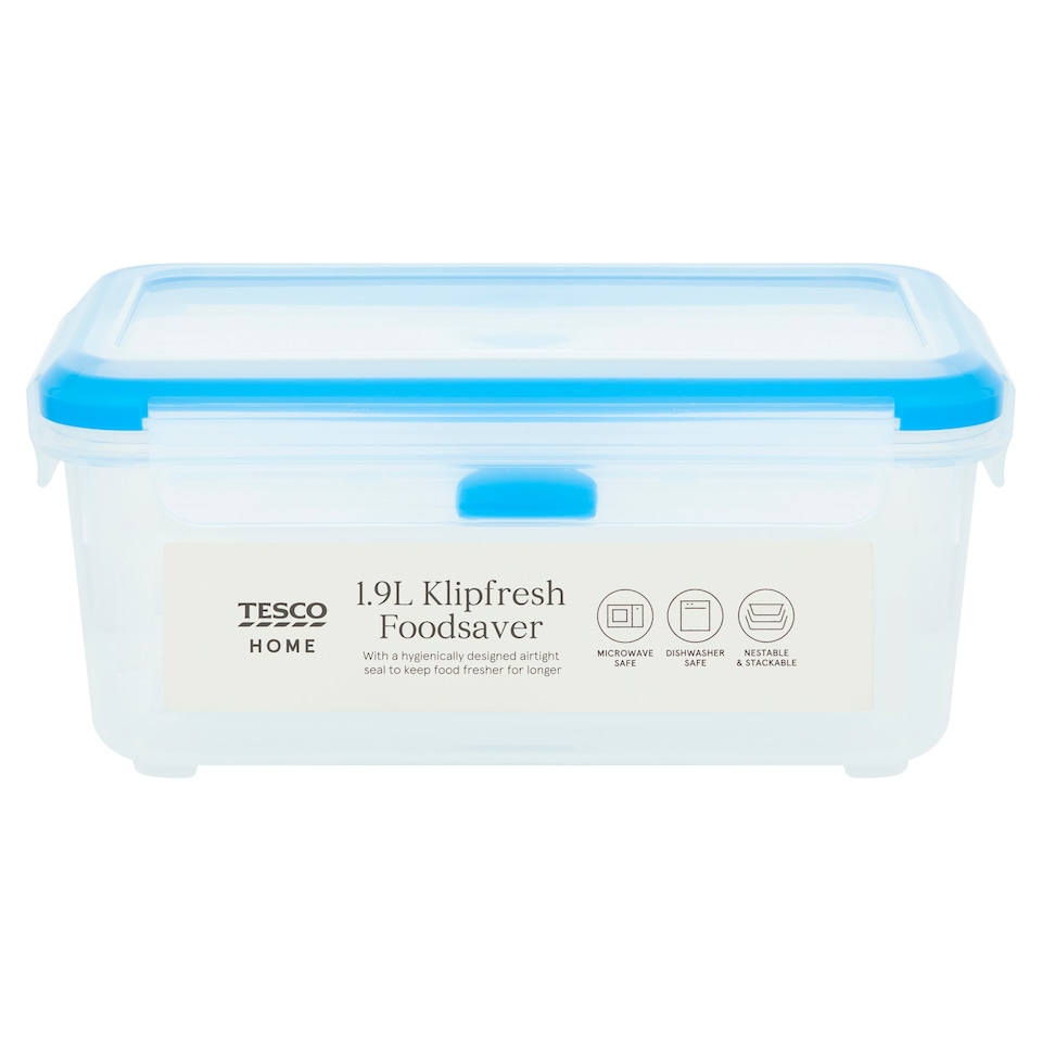 Tesco Klipfresh Rectangle Food Storage 1.9L