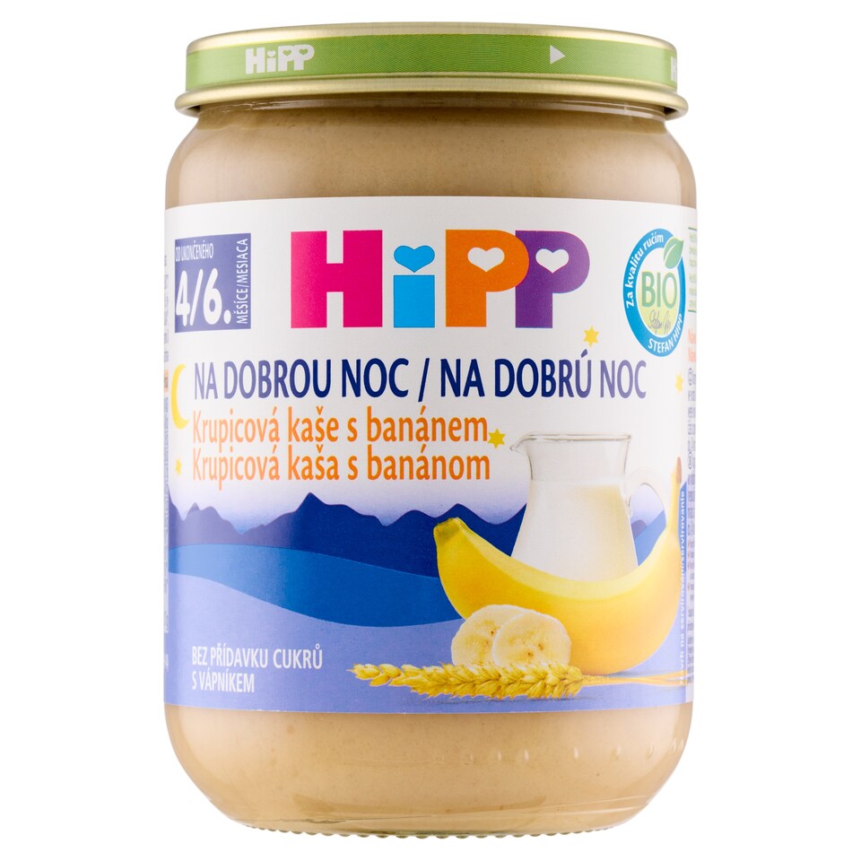 image 1 of HiPP Organic Semolina Porridge with Banana for Good Night 190g