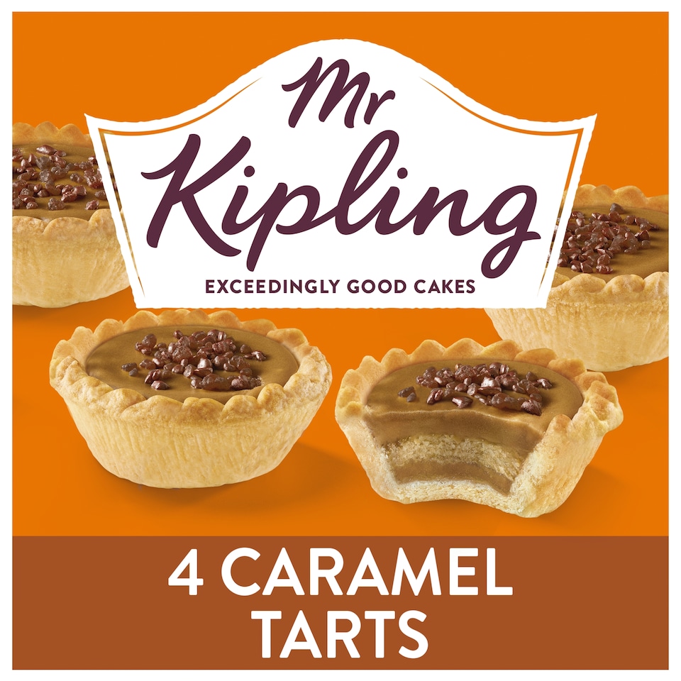 image 1 of Mr Kipling Caramel Tarts Cake 4 Pack