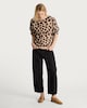 image 1 of F&F Animal Print Long Sleeved Jumper in Brown