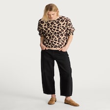 F&F Animal Print Long Sleeved Jumper in Brown