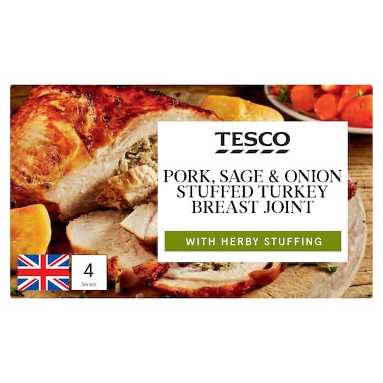 Tesco Pork, Sage and Onion Stuffed and Basted Frozen Turkey Breast