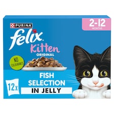 Felix Original Kitten Fish Selection in Jelly Wet Cat Food 12x85g
