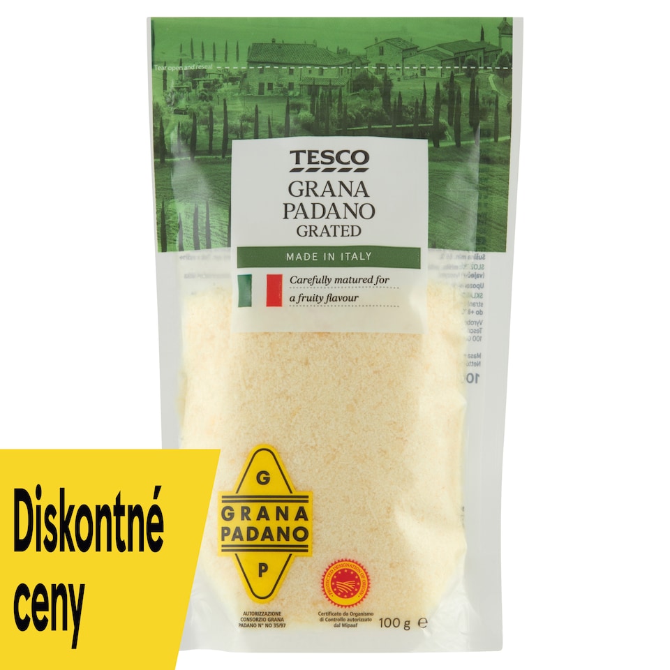 Tesco Grana Padano Grated Cheese 100 g