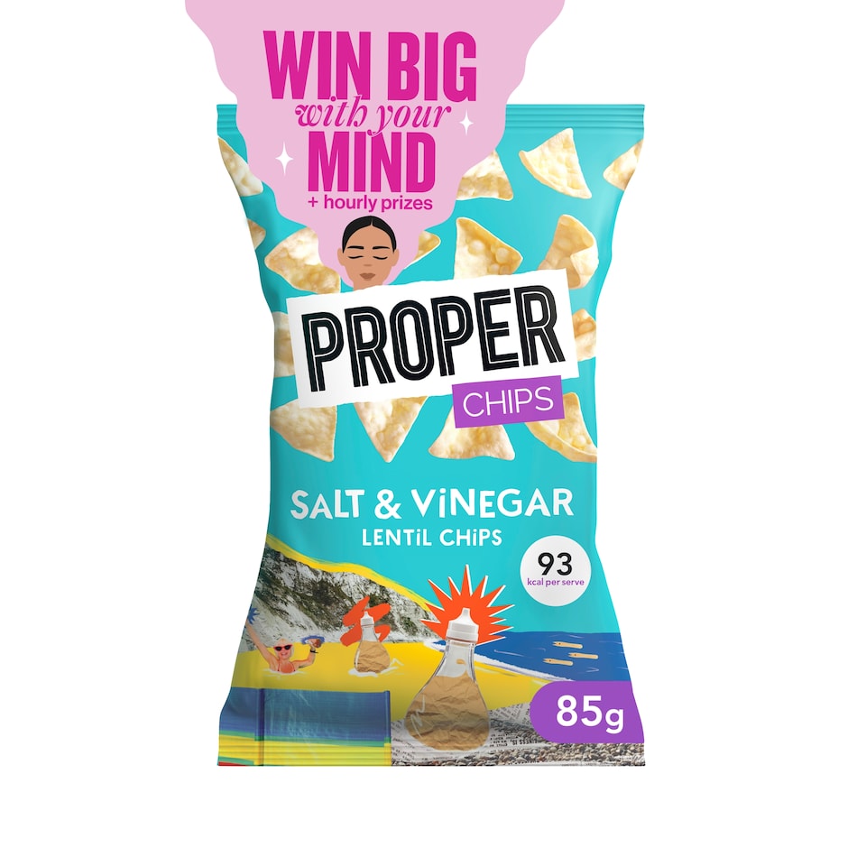 image 1 of Properchips Salt & Vinegar Lentil Chips 85G