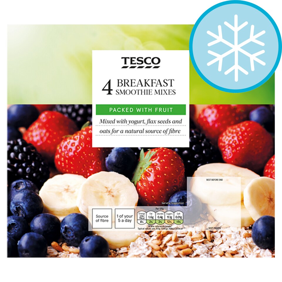 Tesco 4 Breakfast Smoothie 4X125g