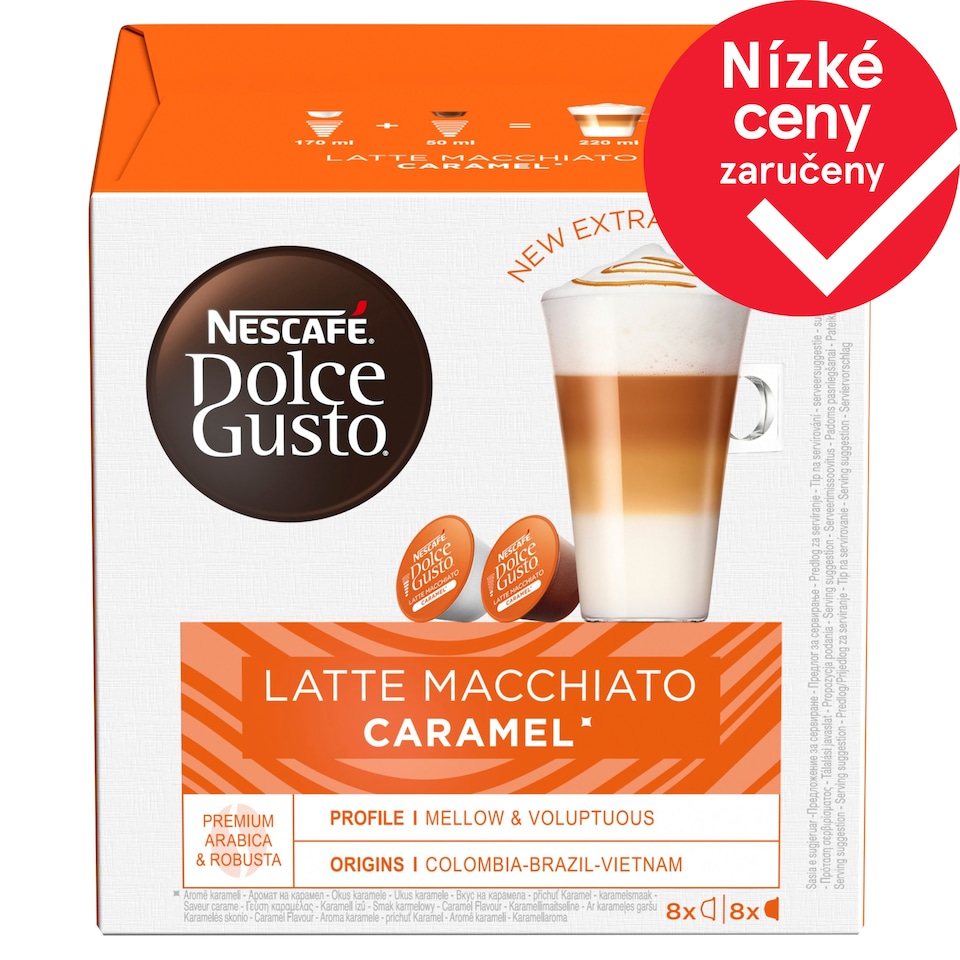 NESCAFÉ® Dolce Gusto® Latte Macchiato Caramel - kávové kapsle - 16 ks
