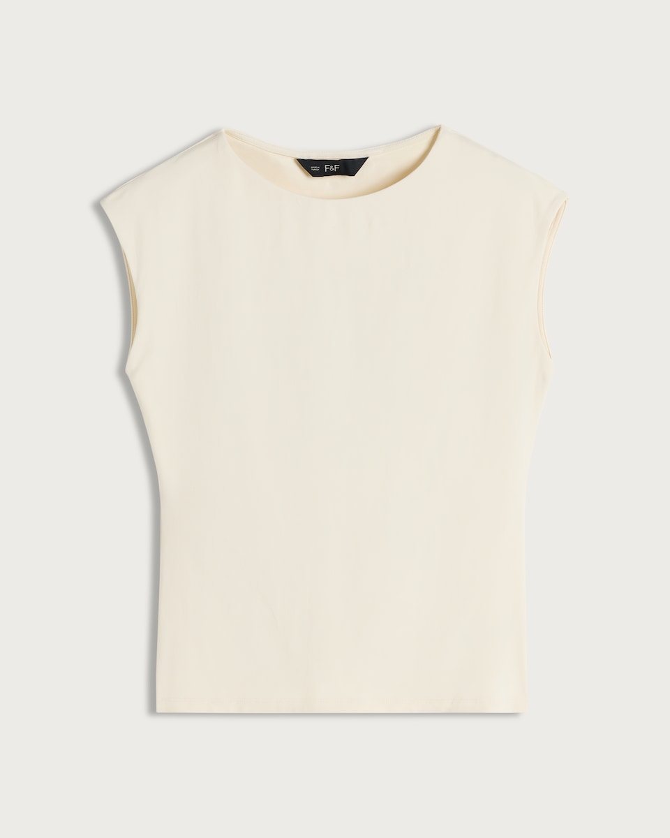 F&F Polyamide Sleeveless Top in Cream
