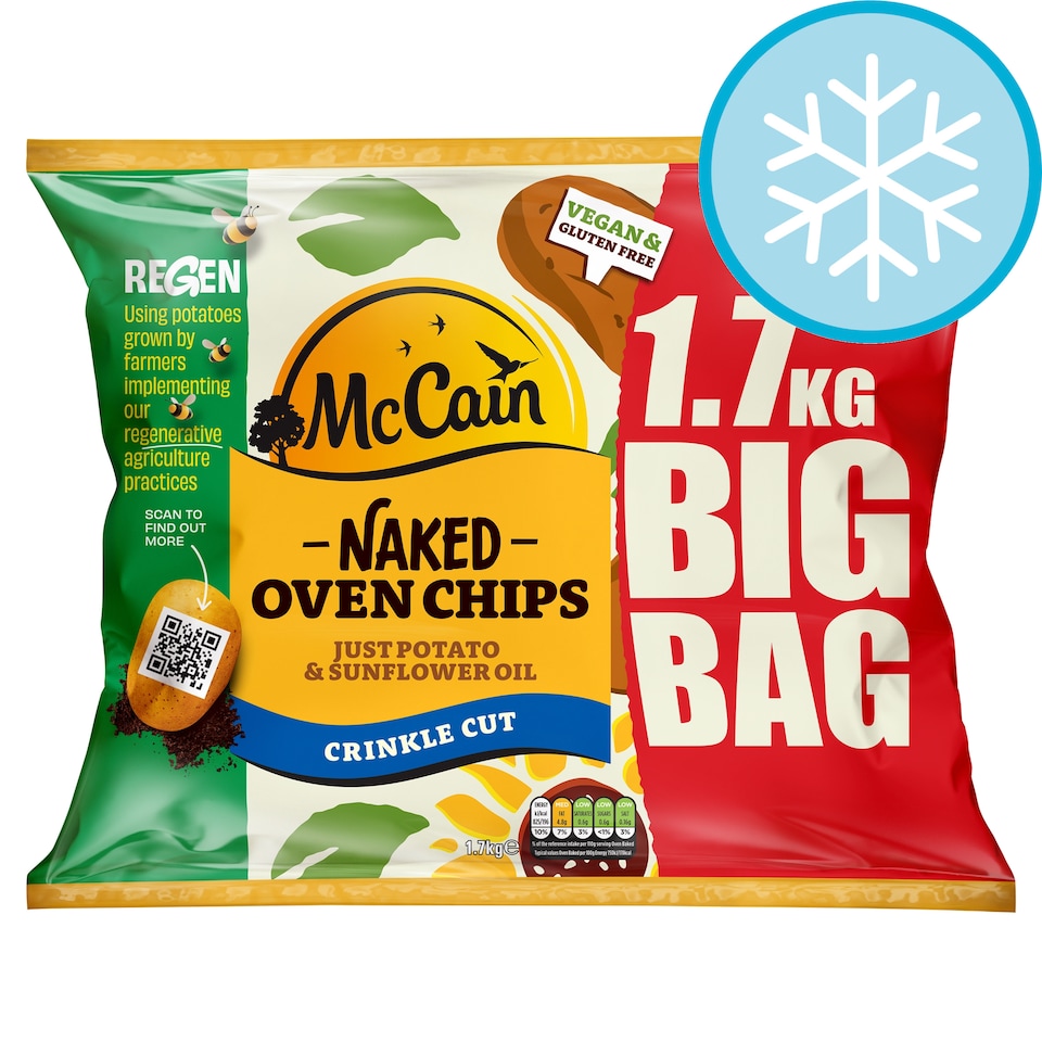 image 1 of MCCAIN NAKED OVEN CHIPS CRINKLE CUT 1.7KG
