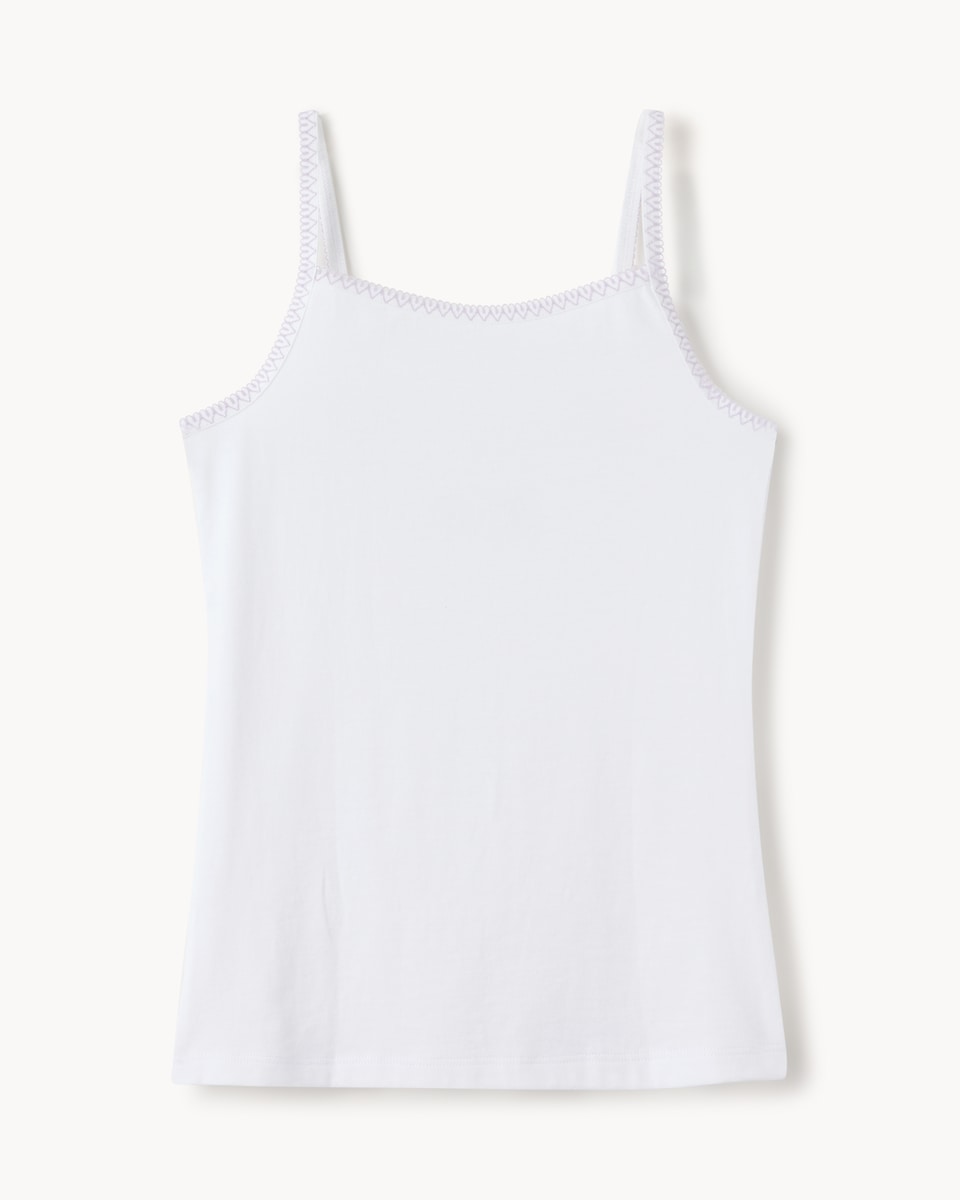 image 1 of F&F Girls 3-Pack Pure Cotton Cami Vests in White