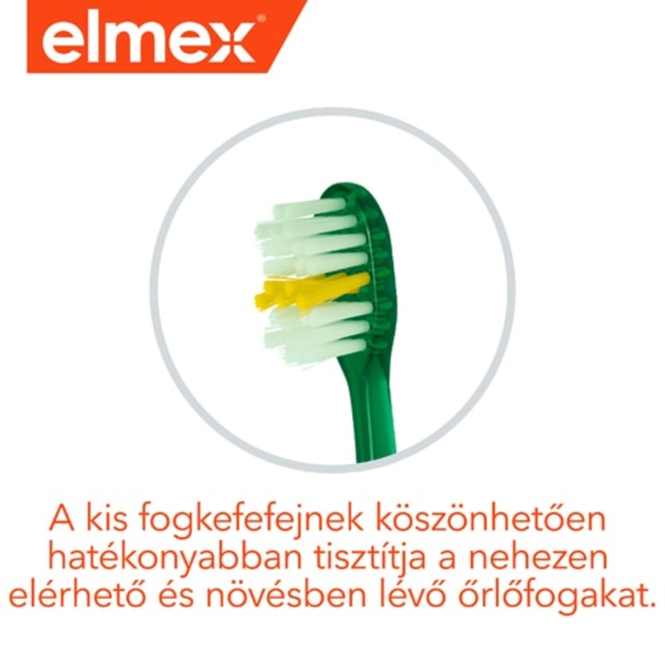 elmex Junior puha gyerek fogkefe 6-12 éves gyermekeknek 1 db  1. kép