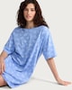 image 1 of F&F Pure Cotton Breakfast Print Nightdress in Blue