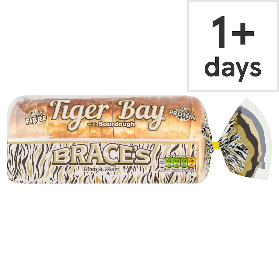 Brace's Tiger Bay White Batch Loaf Bread with Added Sourdough 800g