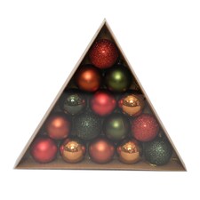 TESCO 15PK TRADITIONAL BAUBLES