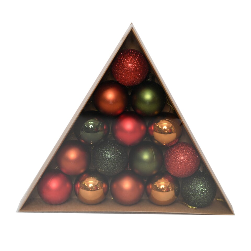 TESCO 15PK TRADITIONAL BAUBLES