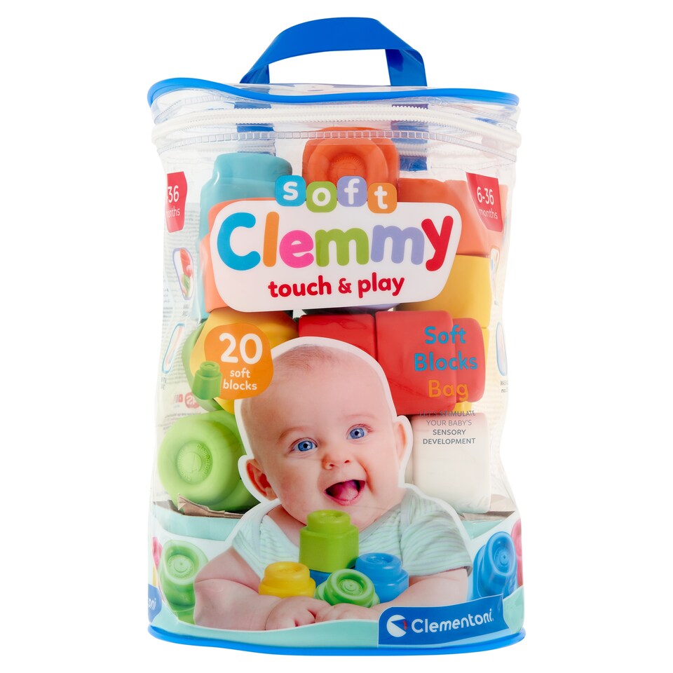 Clementoni Soft Clemmy Touch & Play 20 db-os puha építőjáték 6-36 hónap