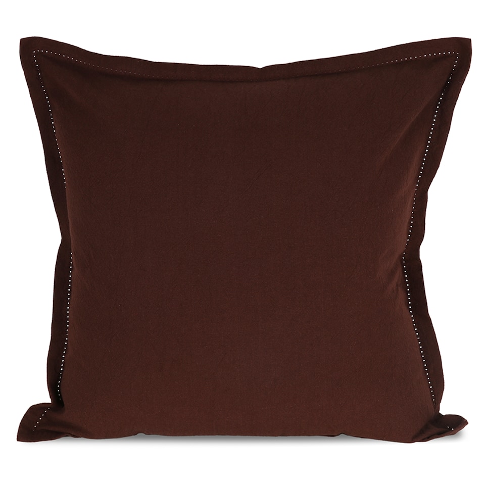  F&F Home Chocolate Washed Cotton Cushion 50x50cm