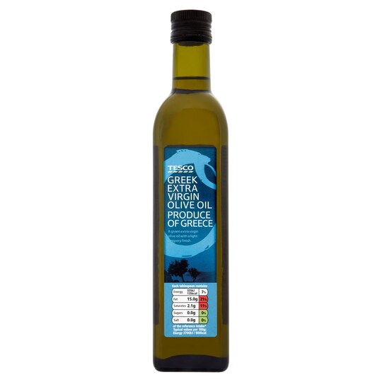 Tesco Greek Extra Virgin Olive Oil 500Ml Tesco Groceries