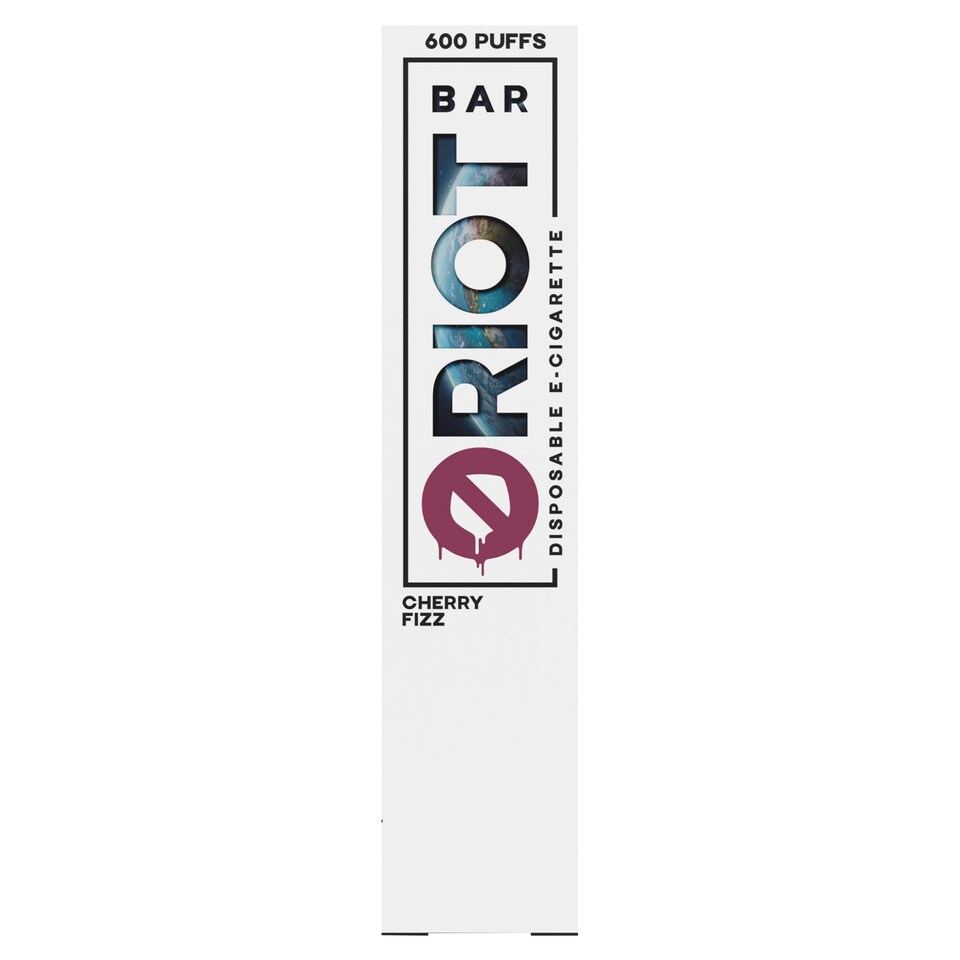 Bar Riot Disposable ECigarette Cherry Fizz Nicotine Free 2ml Tesco