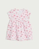 image 1 of F&F Baby Cotton Rich Bow Dress in Pink