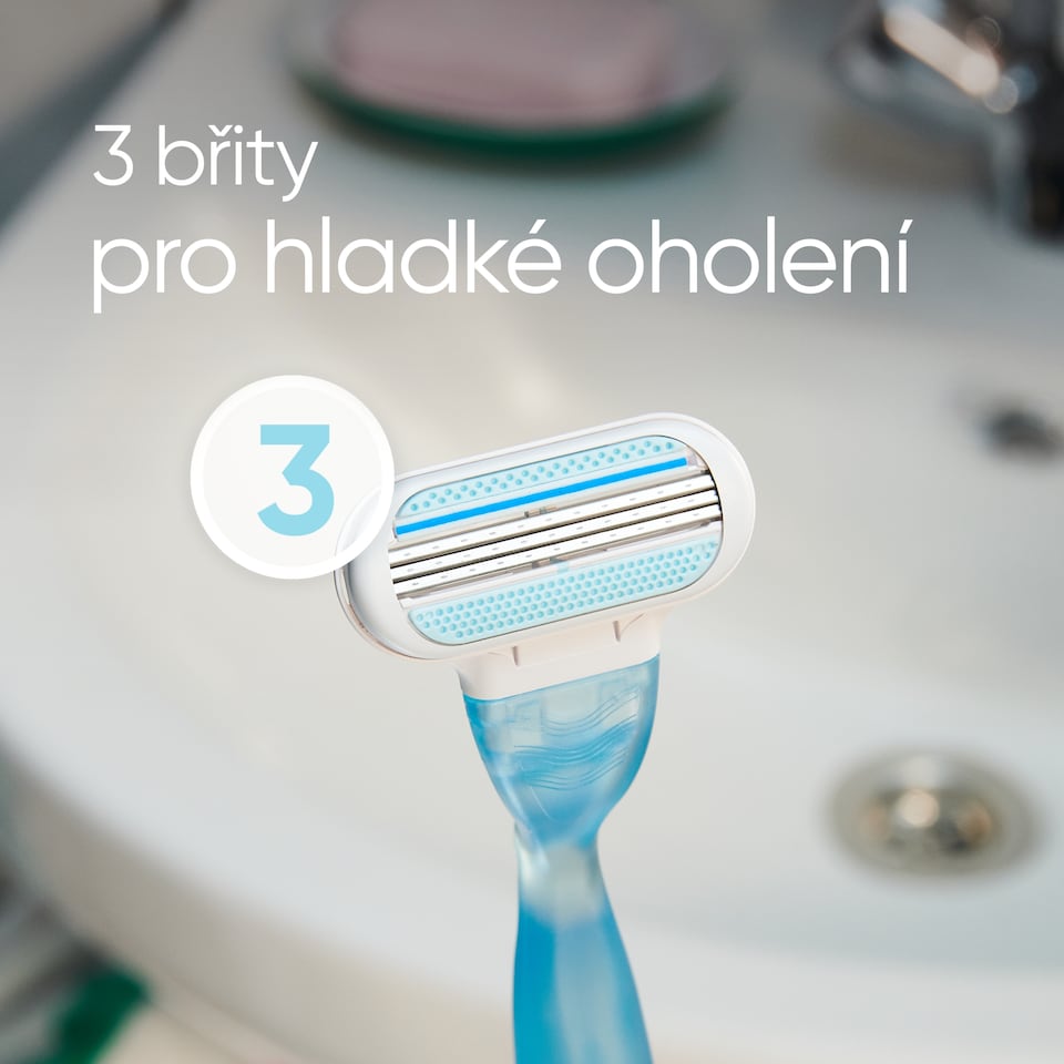 Obrázek 1 pro produkt Venus Smooth Holicí Strojek + 2 Hlavice + Gillette Satin Care Gel Na Holení