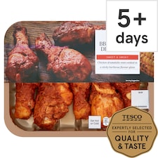 Tesco Ready To Eat Bbq Roast Chicken Drumsticks 430G