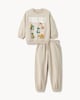 image 3 of F&F Boys 2-Piece Cotton Rich Dinosaur Sweatshirt and Joggers Set in Stone