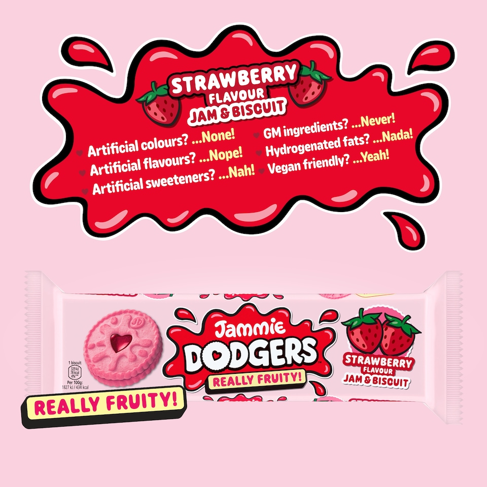image 1 of Jammie Dodgers Strawberry Flavour Jam & Biscuit 140g