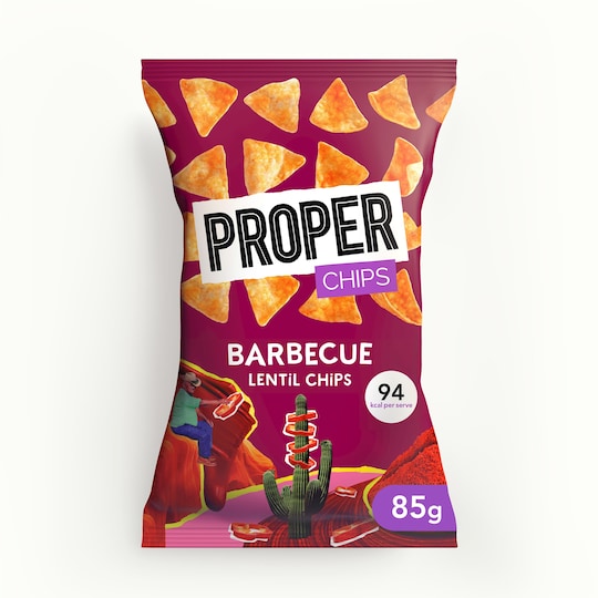Proper Chips 85G Bbq Tesco Groceries