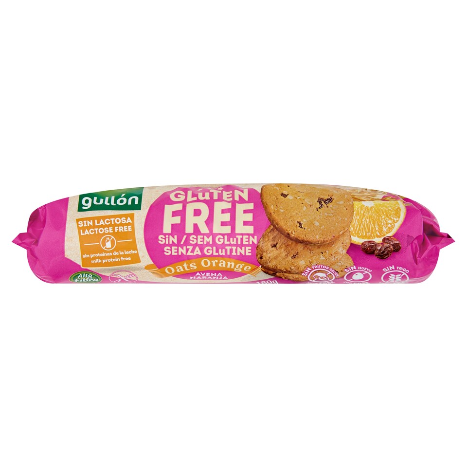 image 1 of Gullón Gluten Free Biscuit with Oats and Orange 180 g