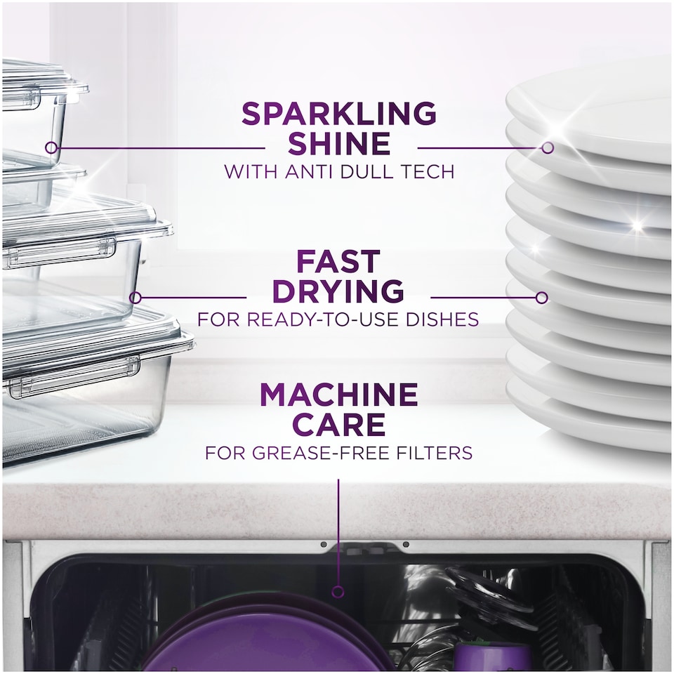 image 1 of Fairy Platinum Plus 30 Minute Miracle Lemon 26 Dishwasher Tablets 428g