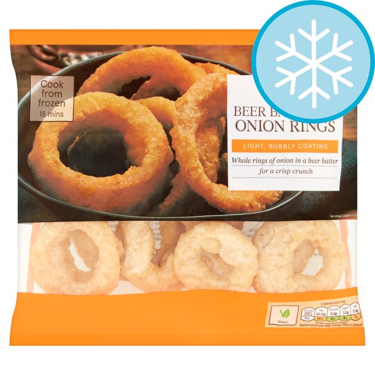 Tesco Beer Battered Onion Rings 300G Tesco Groceries