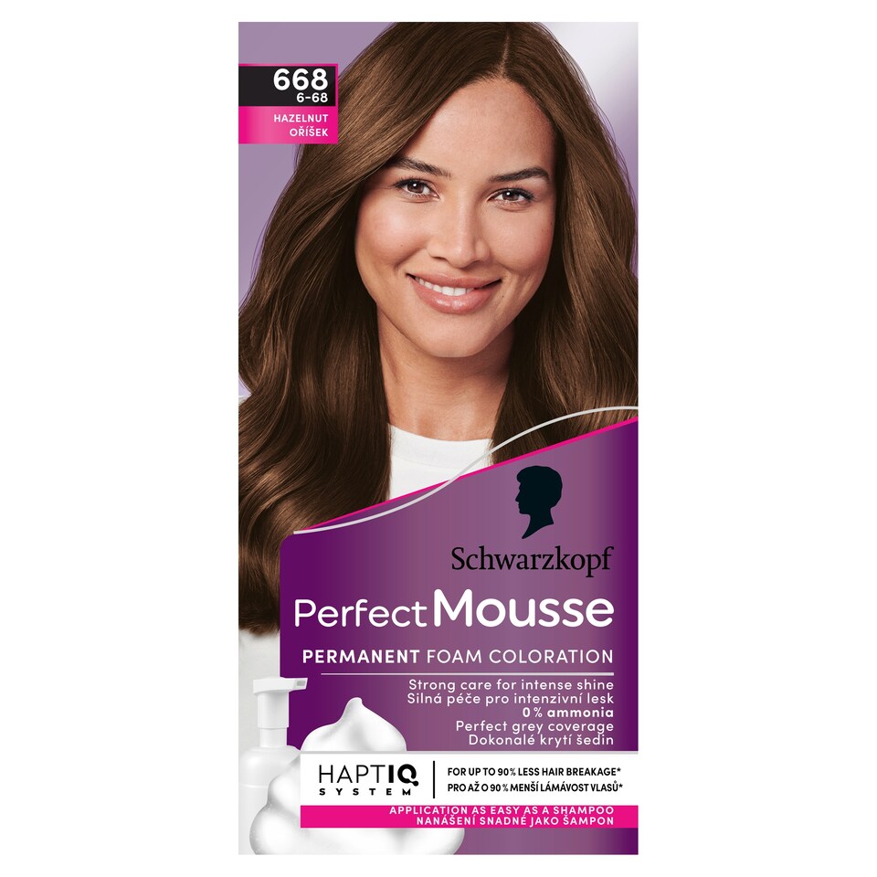 Obrázek 1 pro produkt Schwarzkopf Perfect Mousse barva na vlasy Oříšek 668 (6-68)