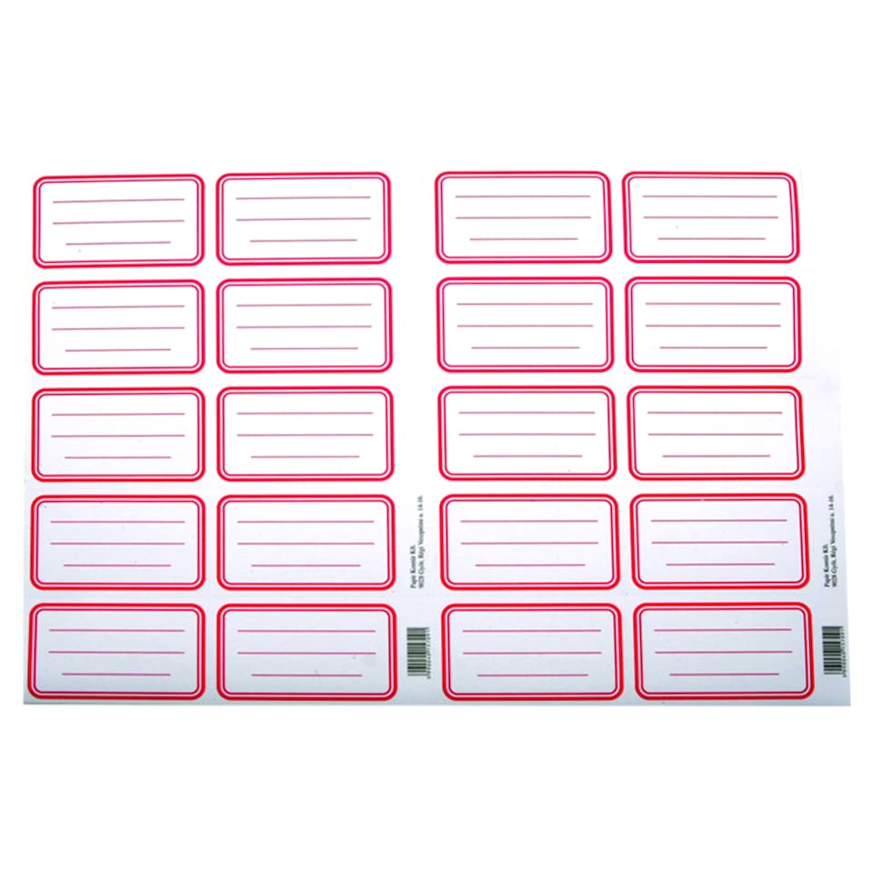 Copybook Label 20 pcs
