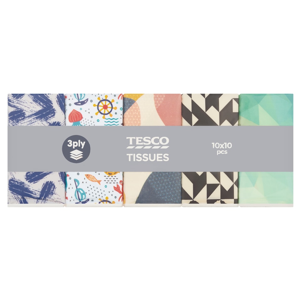 Tesco Tissues 3 Ply 10 x 10 pcs