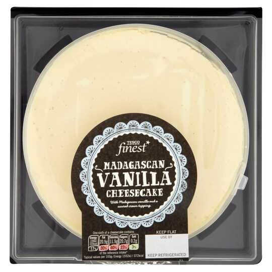 Tesco Finest Madagascan Vanilla Cheesecake 540G Tesco Groceries