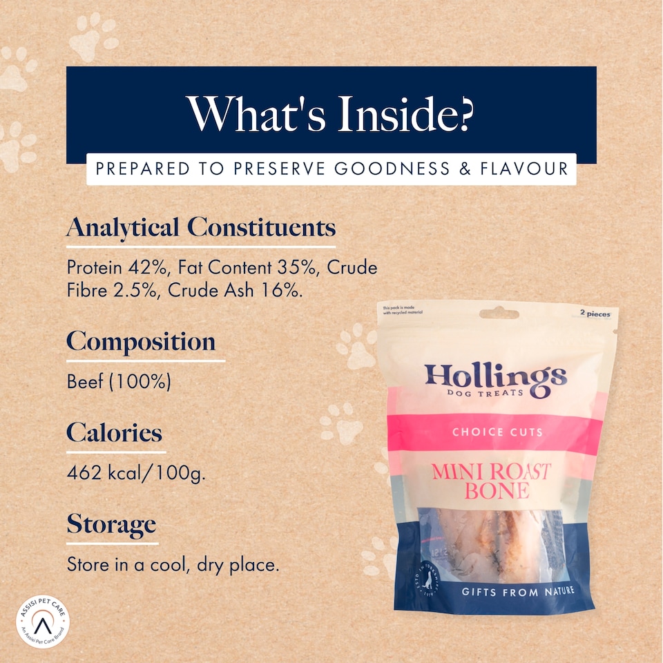 image 1 of Hollings Choice Cuts Mini Roast Bone Dog Treats 2 Pack
