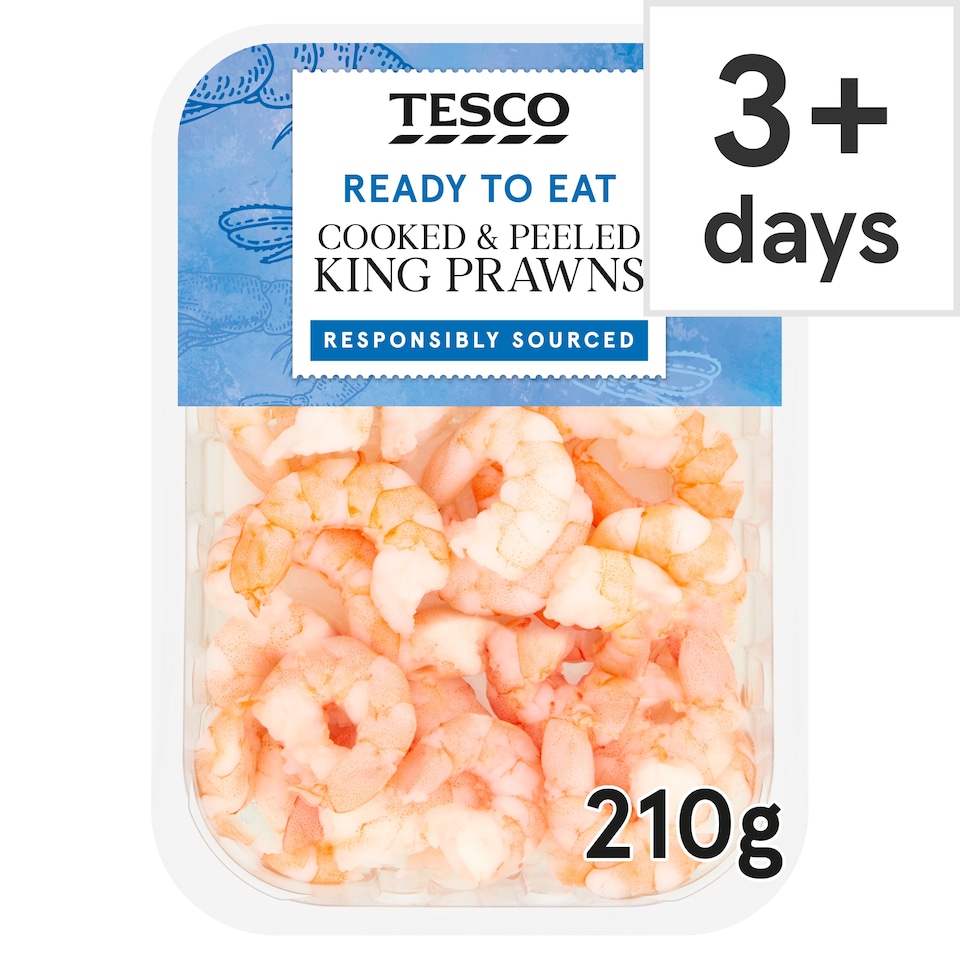 Tesco Cooked & Peeled King Prawns 210g