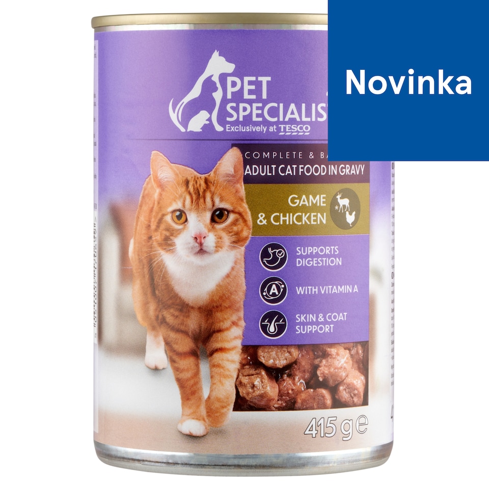 Pet Specialist Complete Food for Adult Cats Chunks with Game and Chicken in Sauce 415 g