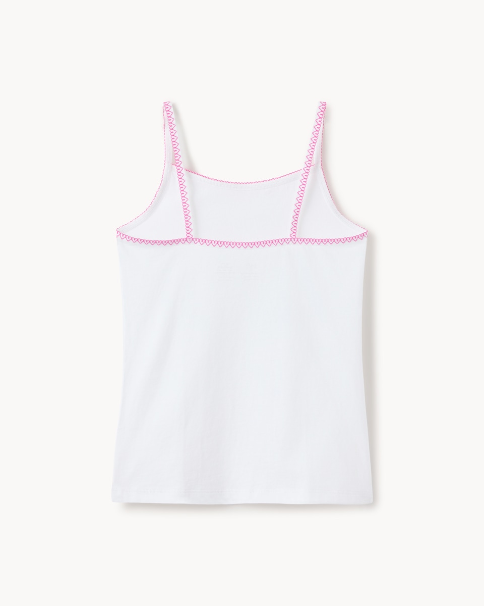 image 1 of F&F Girls 3-Pack Pure Cotton Cami Vests in White